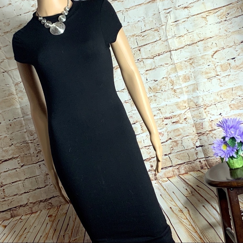 Black Bead Bodycon Little Black Dress - Picture 5 of 7